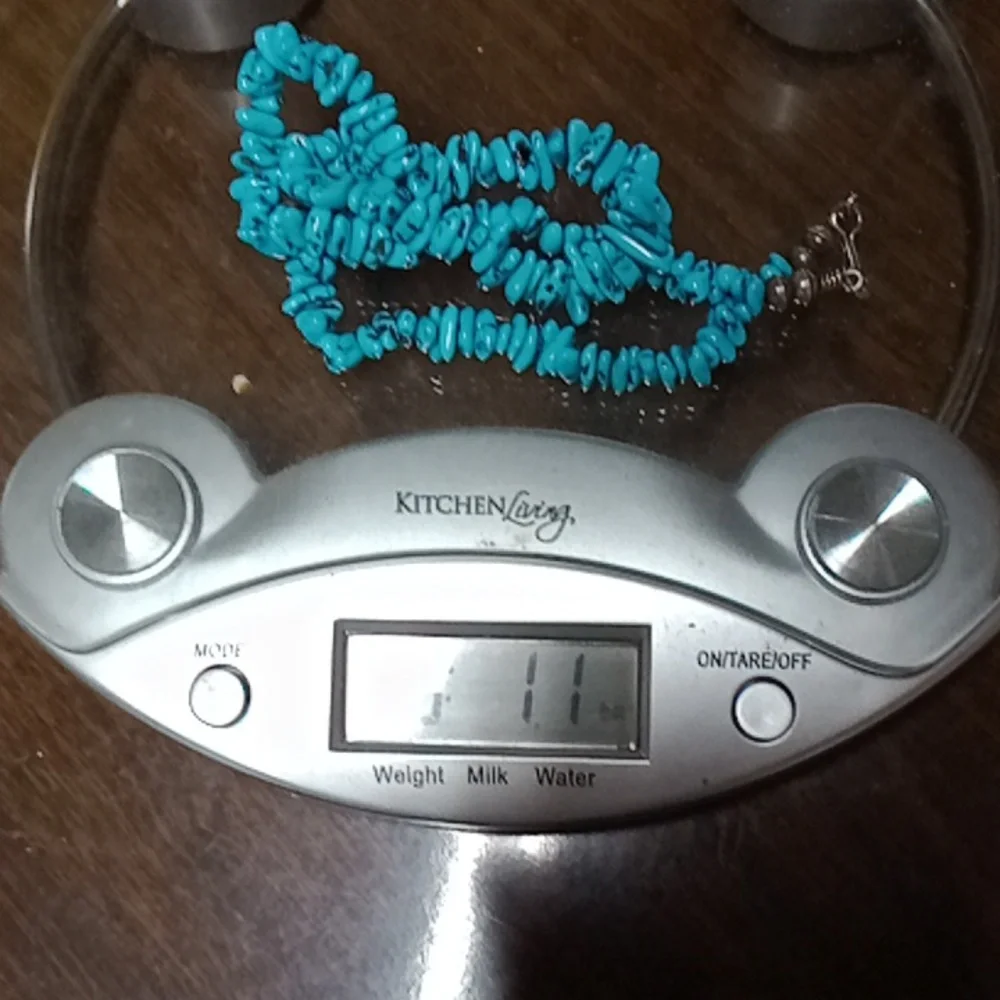 Turquoise Chip Necklace #A364 - Picture 10 of 10